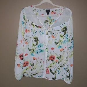 Worthington Multicolor Floral Blouse
